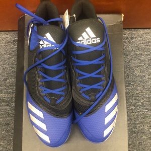 Adidas Icon V Bounce Blue/Black Baseball Cleats, 13, NWT